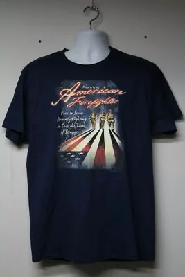 American Firefighter Patriotic Volunteer Graphic T-Shirt XL Hanes Tagless • $9.99