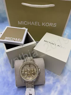 Michael Kors MK6355 Gold Crystal Pave Stainless Steel Fashion Women's Watch • $150