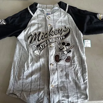 Disney Jersey Mickey Mouse Mickey's Steamboats Baseball Jersey #28 Kids L • $24.90