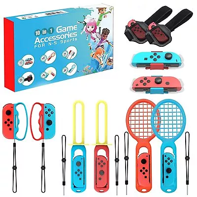 10in1 Sports Accessories Bundle Pack For Nintendo Switch Joy-con Controller • $39.95