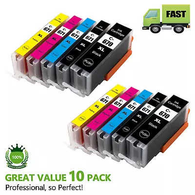 10 Ink Cartridges For Canon PGI-670XL CLI-671XL PIXMA MG6860 MG6865 MG7760 G7765 • $26.89