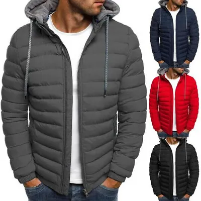 Winter Mens Warm Jacket Mens Bubble Ski Coat Quilted Padded Jacket Outwear Male • $26.07