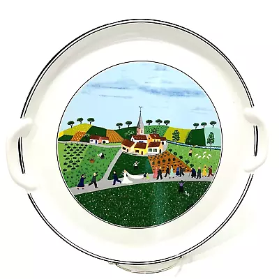 Villeroy & Boch Design Naif Handled SERVING PLATTER Cake Plate Wedding FOLKScene • $35.99