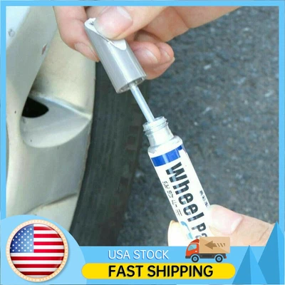 $8.99 • Buy Alloy Wheel Touch Up Pen Repair Paint W/ Brush Curbing Scratch Maker Tool Rim US