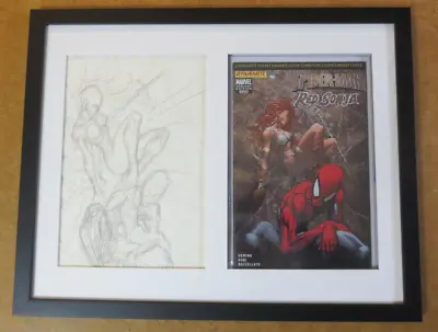 Spider-Man Red Sonja Michael Turner Original Preliminary Art Sketch + Comic Book • $2700