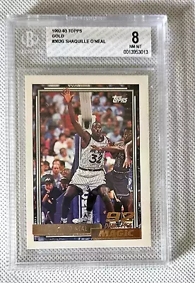 Shaquille O`Neal 1992-3 Topps Gold #362G Graded 8.0 Near Mint By Beckett • $55