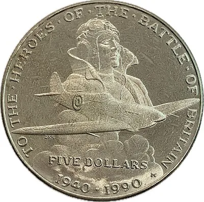 1990 Marshall Islands $5 The Heroes Of The Battle Of Britain Commemorative Coin • $5.70