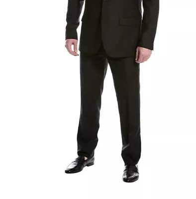 Zanetti Porto44R Wool Flat Front Dress Pants Men’s  Dark Gray NEW • $49.99