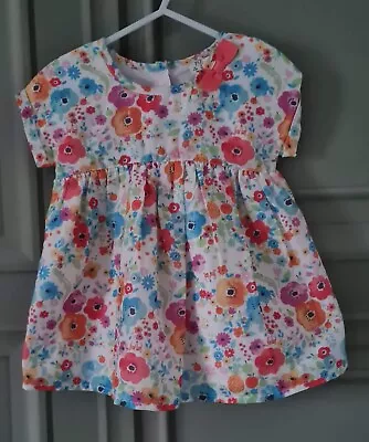 Baby Girl Floral Dress Size 6 To 9 Months Brand New Without Tags  • £0.99