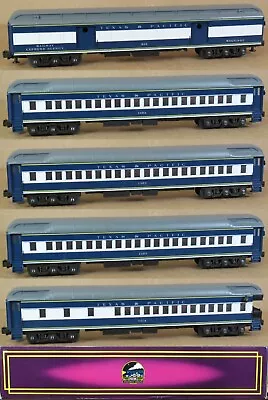 MTH Premier MT-4009 Texas & Pacific 5-Car Passenger Madison Set O-Gauge LN • $329.99