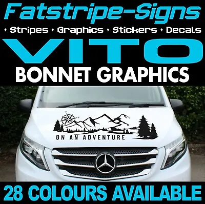 To Fit MERCEDES VITO ON AN ADVENTURE COMPASS CAMPER VAN BONNET STICKERS GRAPHICS • $27.36