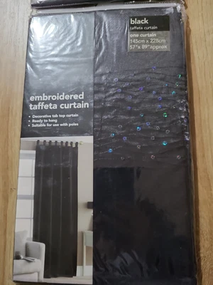 £4 • Buy Embroidered Taffeta Curtains