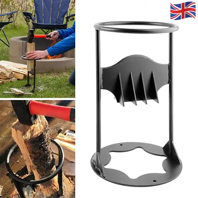 Firewood Splitter Heavy Duty Manual Log Wood Splitting Cylinder-shaped Cutter UK • £21.99