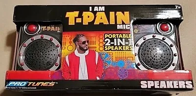 NEW I AM T-PAIN Mic 2-IN-1 Portable Speakers Pro Tunes (2011) NIB • $24.99