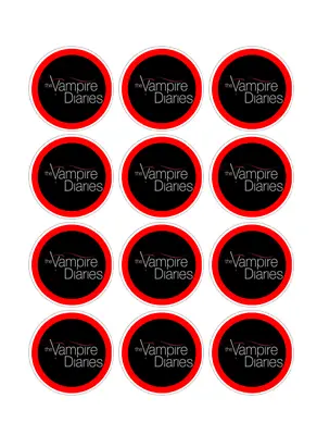 12 Pre-Cut Edible Vampire Diaries Cupcake Toppers • £2.10