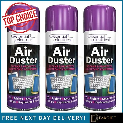 £4.99 • Buy Compressed Air Duster Spray Can Protects Cleaner Laptops Keyboards 200ml / 400ml