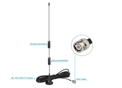 Radio Antenna Police Scanner Magnetic Base Mobile Scan VHF UHF Ham Uniden Shack • $14