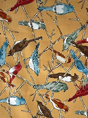 Birds On Branches Vintage 2001 Fabric Alexander Henry Collection 20” X 41” • $9.59