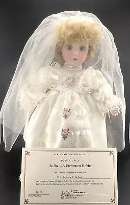 Doll Porcelain Brides Of America Julia  Danbury Mint Vintage Collection COA • $20