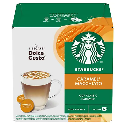 STARBUCKS CARAMEL MACCHIATO Dolce Gusto Compatible Coffee Capsules Pods Box • $30.59