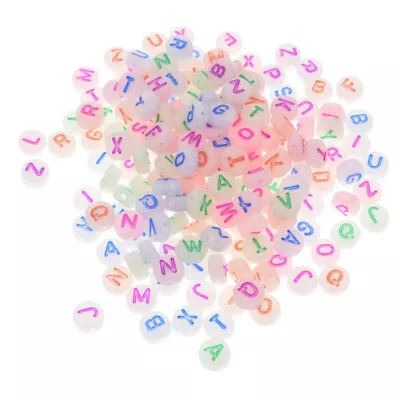 50pcs7mm Luminous Letter Spacer Beads For Jewelry Making DIY Necklace Bracelets  • $0.52