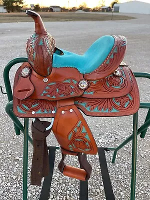 Multiple Colors Miniature 8  Western Barrel Horse Saddle With Free Shipping ! • $189.99