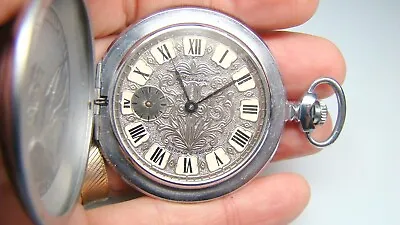 MOLNIJA Vintage Pocket Watch Mechanical Manual Hunter Case • $49.99