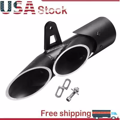 38-51mm Dual Outlet Motorcycle Exhaust Muffler Tail Pipe For Yamaha YZF-R6 • $37.99