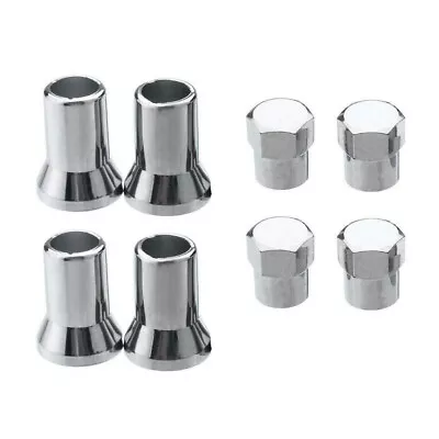 4Pcs TR413 Chrome Car Tire Wheel Tyre Valve Stem Hex Caps + Sleeve Covers Kit • $2.68