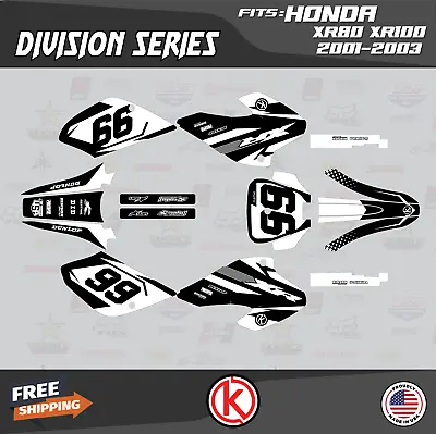Graphics Kit For HONDA XR80 XR100 (2001-2003) Division Series - White • $59.99