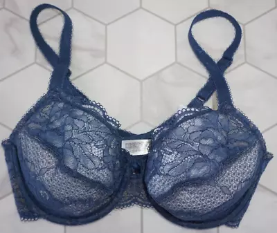 Wacoal 851287 So Sophisticated Underwire Lace Blue Bra • $25