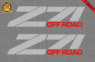 Z71 Off Road Decal Set Fits Chevy 1997-1999 Silverado GMC Truck Vinyl Silver-red • $15