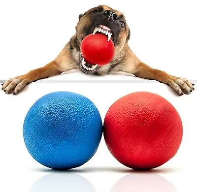 £9.99 • Buy 75cm HIGH BOUNCING Solid Rubber Dog Balls Tough Indestructible Dog Toys Pets XL