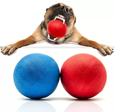£9.99 • Buy 75cm HIGH BOUNCING Solid Rubber Dog Balls Tough Indestructible Dog Toys Pets XL