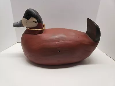 Vintage Carved Duck Decoy Signed VP Valerie Patrician? 1997 • $175