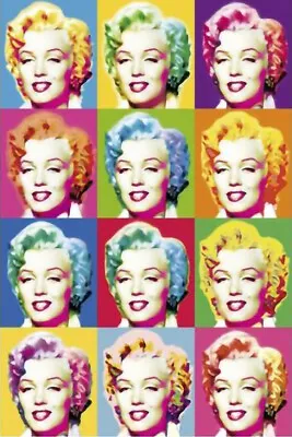 (LAMINATED) ANDY WARHOL MARILYN MONROE POSTER (61x91cm) PICTURE PRINT ART • $12.45