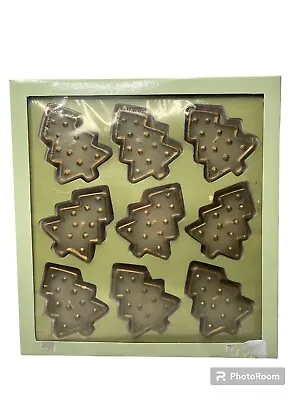 Potpourri Designs Set Of 9 Tree Shaped Floater Candles Ivory & Gold - NIB • $15