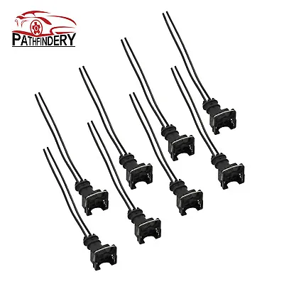 For EV1 OBD1 Pigtail Cut & Splice 8* Fuel Injector Connector Wiring Plugs Clips • $9.89