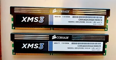 Corsair XMS3 DDR3-1600MHz 4GB Memory Kit (2x2GB) - CMX4GX3M2A1600C9 • £6.95