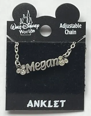 Genuine Disney Name MEGAN Ankle Bracelet Anklet Mickey Mouse Fits Up To 9  • $16