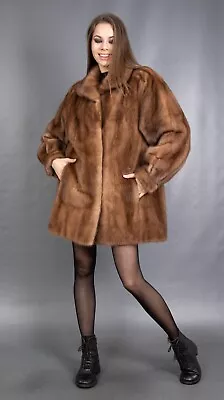 12381 Superior Real Saga Mink Coat Luxury Fur Jacket Beautiful Look Size Xl • $1