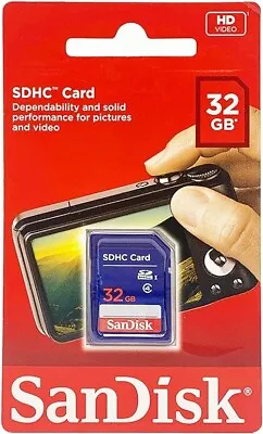 SanDisk 32GB Class 4 - SDHC Card - Factory Sealed! • $5.95