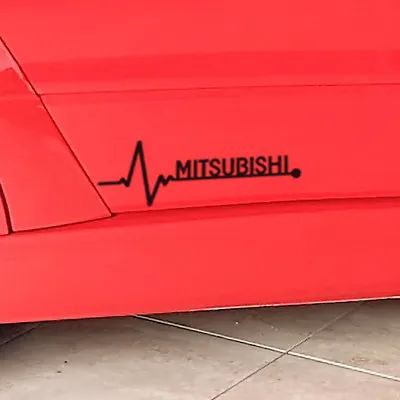 2X Heartbeat Graphic For Mitsubishi SUV Truck Car Automotive Decal Vinyl Sticker • $10.99