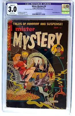 Mister Mystery #6 Cgc Gvg 3.0 Aragon 7/52 Classic Bondage Cover Precode Horror • $2750