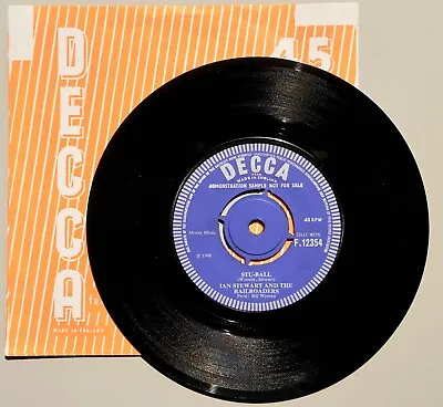 IAN STEWART & THE RAILROADERS: Demo Single STU-BALL -GB 1966 Decca F.12354 Mint • £258.13