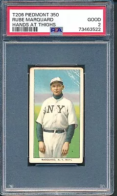 T206 Piedmont 350: RUBE MARQUARD Hands At Thighs New York Giants HOF ~ PSA 2 • $247.50