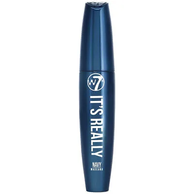 W7 It's Really Navy Blue Mascara - Subtle Longer Lashes Fancy Dress Thick Brush • £4.19