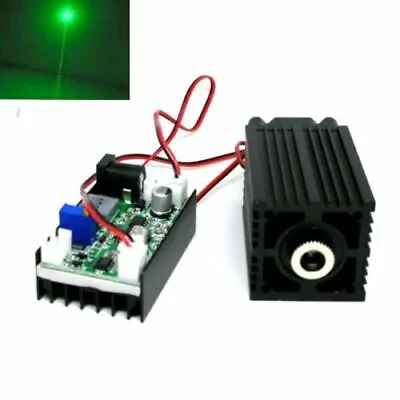 Focusable 532nm 100mw Green Dot/Line Laser Diode Module  With 12V Driver • £31.58
