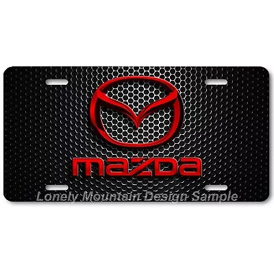 Mazda Inspired Art Red On Mesh FLAT Aluminum Novelty Auto License Tag Plate • $19.99