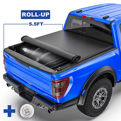 Roll Up 5.5FT 66'' Truck Bed Tonneau Cover For 2000-2004 Dodge Dakota Fleetside • $124.90